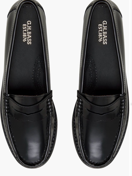 G.H. Bass & Co. Shoes - G.H. Bass & Co. Black Leather Penny Loafers
